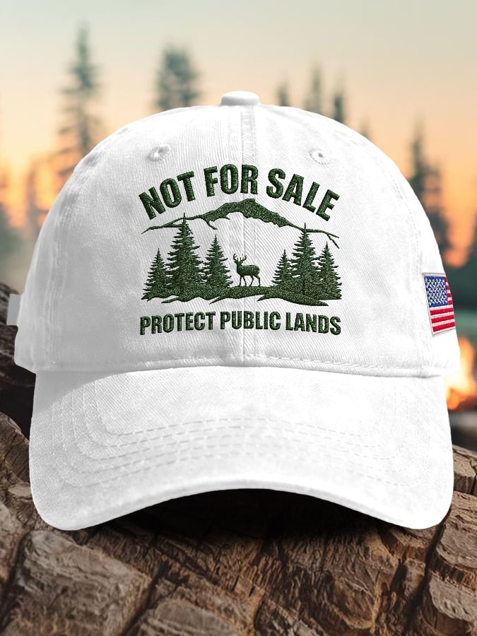 🔥Buy 3 Get 15% Off🔥Retro Resist Not For Sale Protect Public Lands Print Baseball Cap