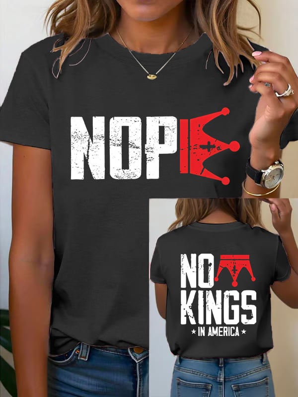 🔥Buy 3 Get 15% Off Women's No Kings In America T-Shirt