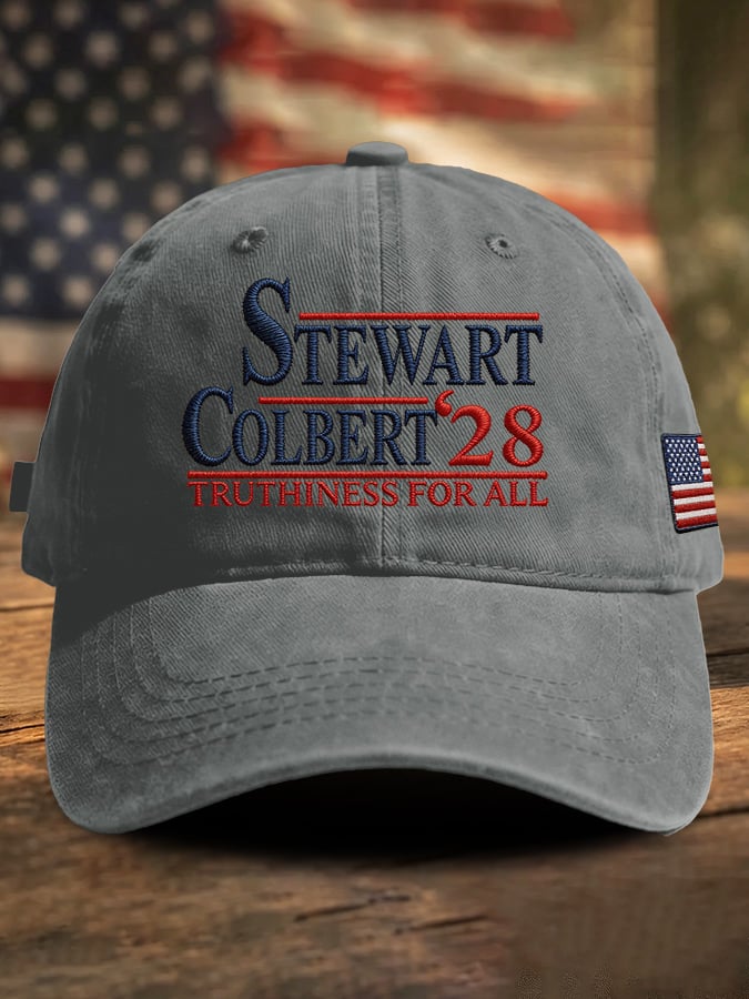 Retro Stewart Colbert 2028 Truthiness For All Print Baseball Cap