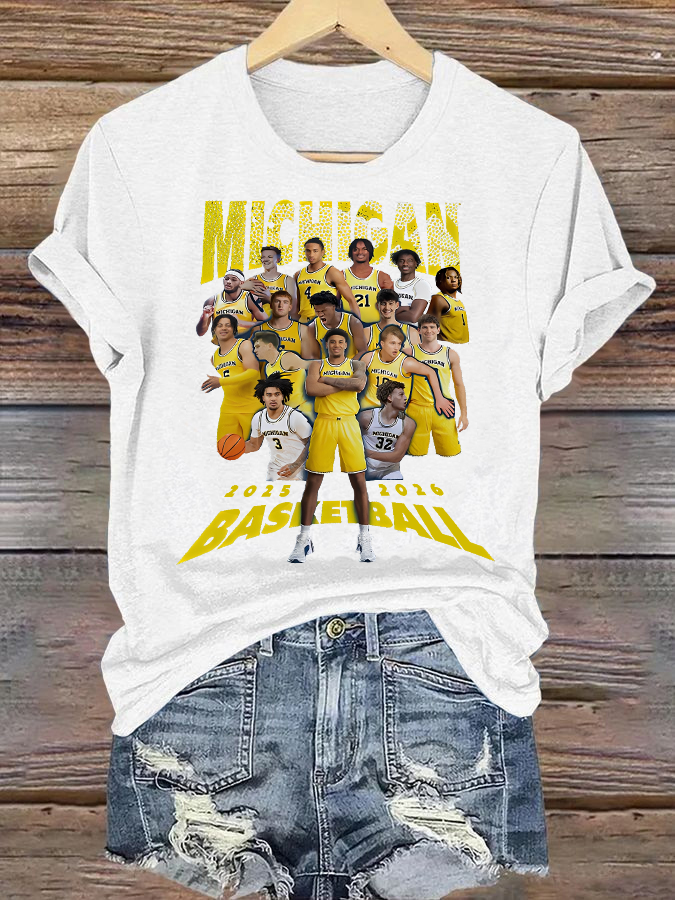 ๐ฅBuy 3 Get 15% Off๐ฅWomen's Michigan Wolverines Basketball 2025 2026 Shirt