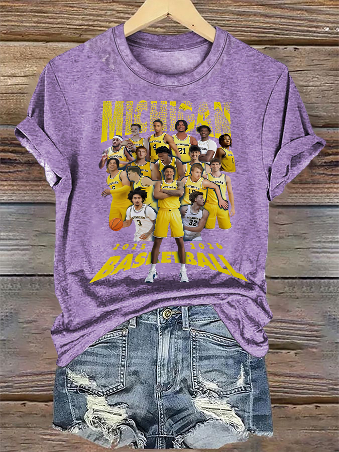 ๐ฅBuy 3 Get 15% Off๐ฅWomen's Michigan Wolverines Basketball 2025 2026 Shirt