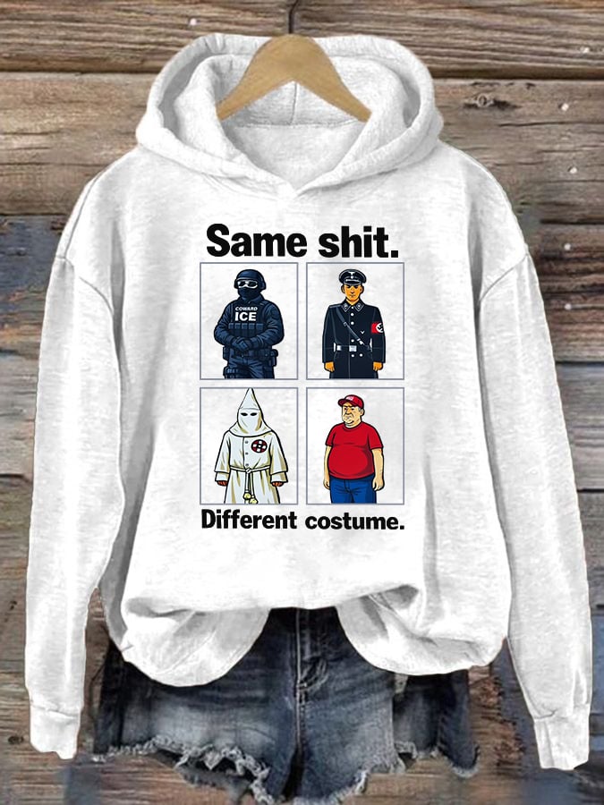 🔥Buy 3 Get 15% Off🔥Women's Same shit Different costume Print Hoodie