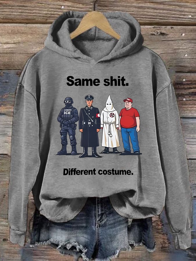 🔥Buy 3 Get 15% Off🔥Women's Same shit Different costume Print Hoodie