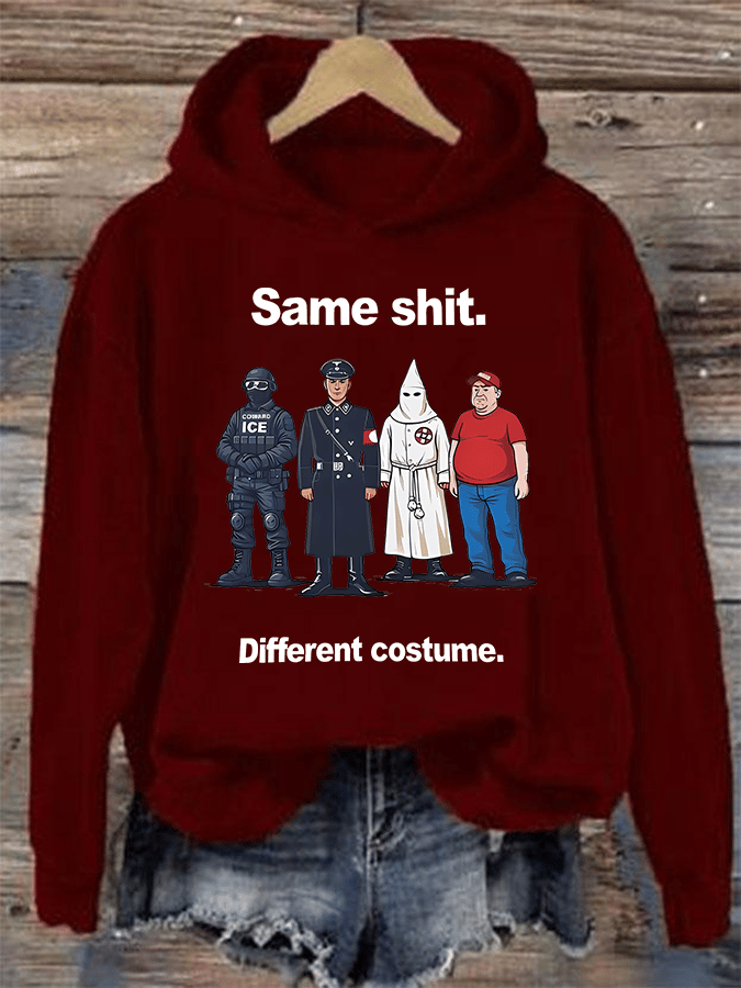 🔥Buy 3 Get 15% Off🔥Women's Same shit Different costume Print Hoodie