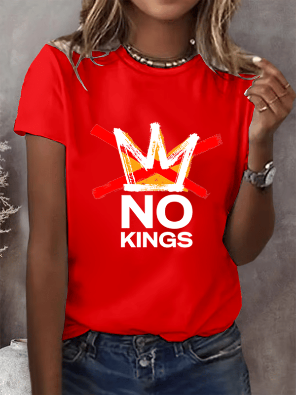 🔥Buy 3 Get 15% Off Women's America has No Kings Printed Casual T-Shirt
