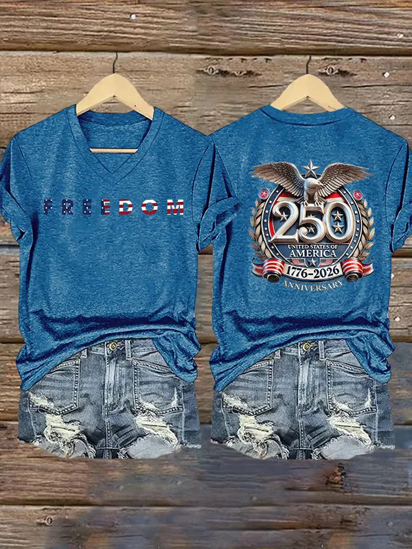 Women's FREEDOM Print T-Shirt