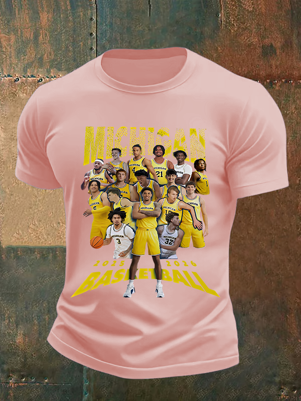 🔥Buy 3 Get 15% Off🔥Michigan Wolverines Basketball 2025 2026 Shirt