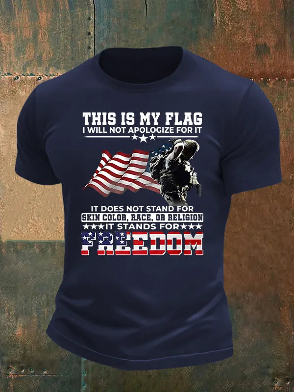Men's THIS IS MY FLAG Print T-Shirt