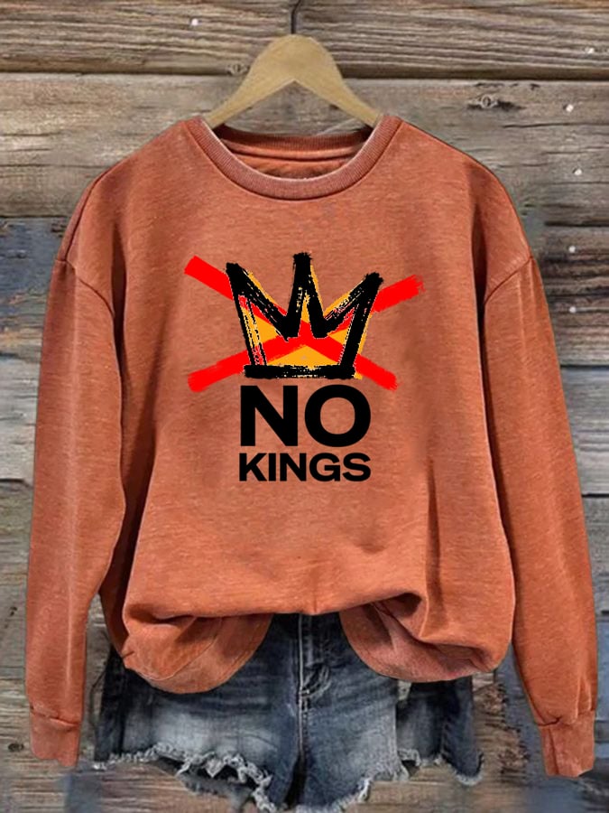 🔥Buy 3 Get 15% Off Women's America has No Kings Printed Casual Sweatshirt