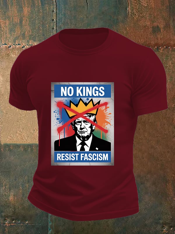 Men's NO KINGS RESIST FASCISM T-shirt