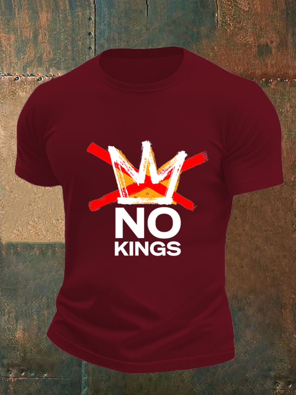 🔥Buy 3 Get 15% Off Men's no kings in America print T-Shirt