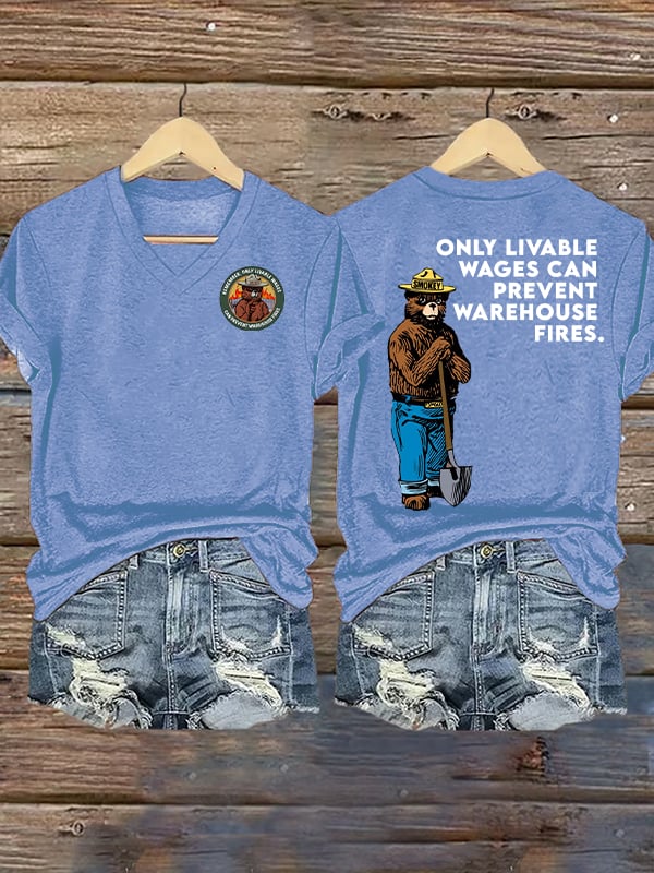 Women's Retro Resist Save The Forest Service Print T-Shirt