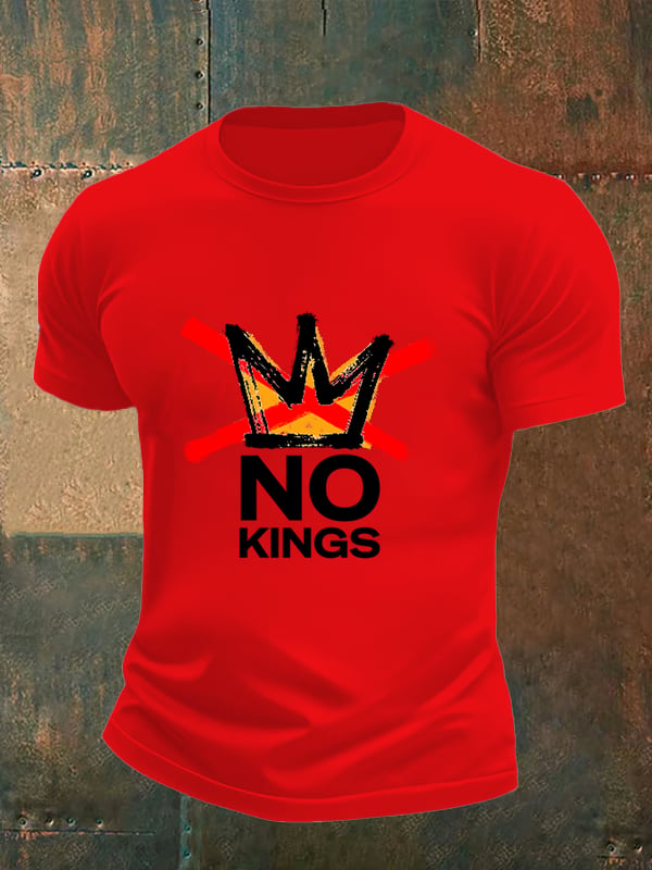 🔥Buy 3 Get 15% Off Men's no kings in America print T-Shirt