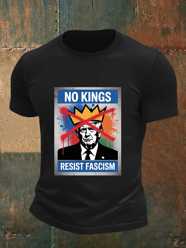 Men's NO KINGS RESIST FASCISM T-shirt