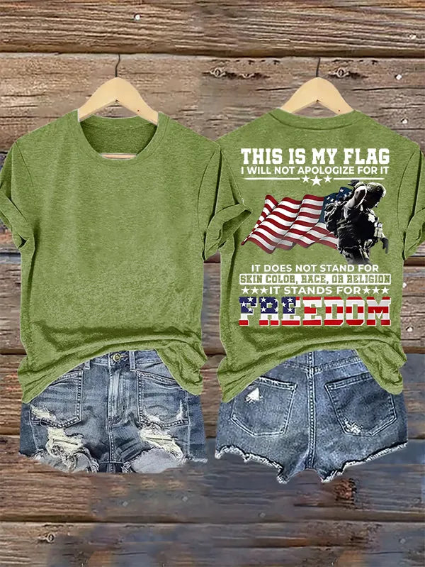 Women's THIS IS MY FLAG Print T-Shirt