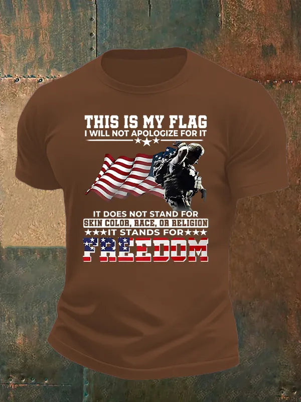 Men's THIS IS MY FLAG Print T-Shirt