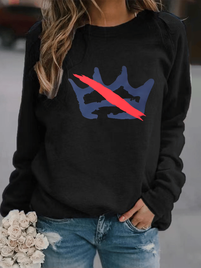Women's America has no kings Printed Casual Sweatshirt