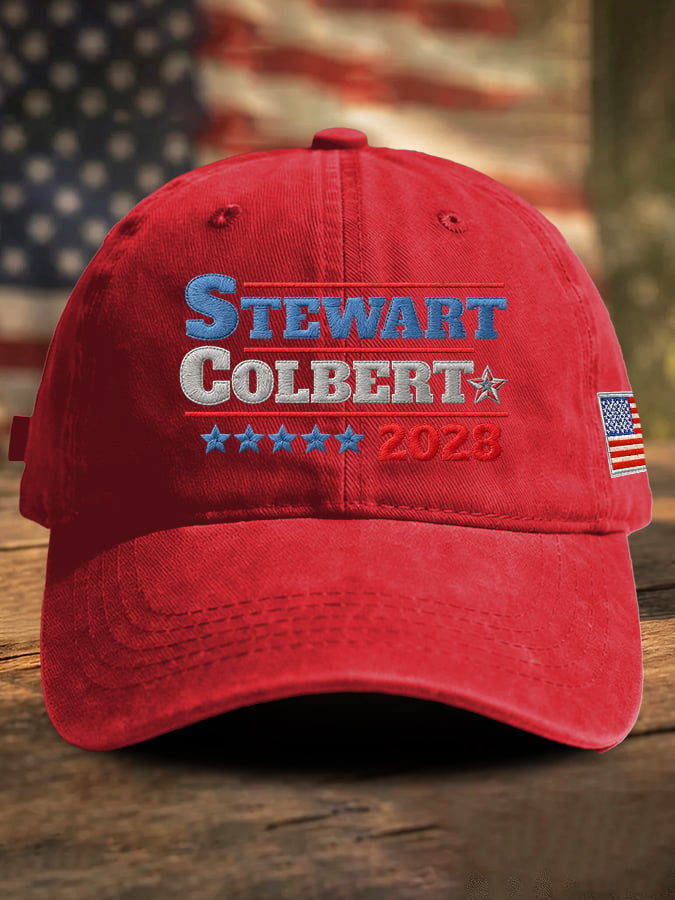 Retro Stewart Colbert 2028 Print Baseball Cap