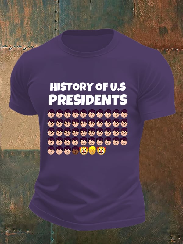 🔥Buy 3 Get 15% Off🔥Men's History Of US Presidents Print T-Shirt