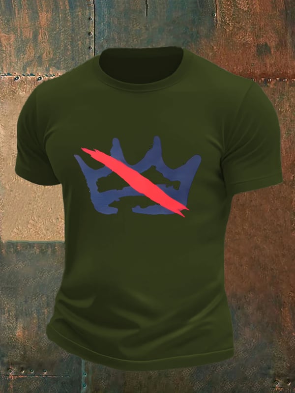 🔥Buy 3 Get 15% Off Men's America has no kings print T-Shirt