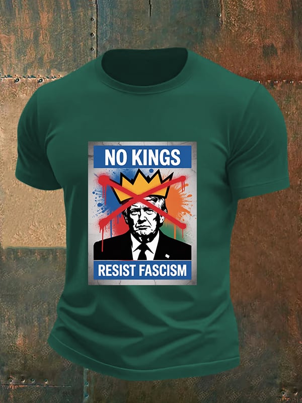 Men's NO KINGS RESIST FASCISM T-shirt