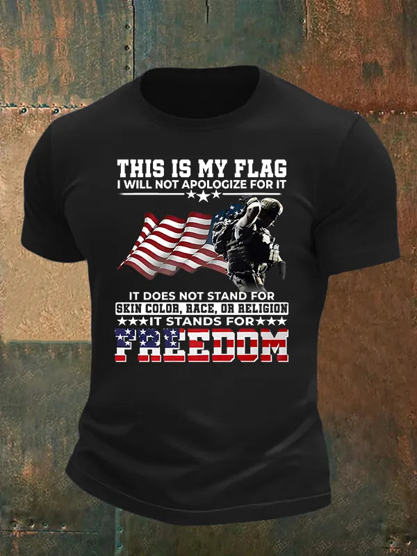Men's THIS IS MY FLAG Print T-Shirt
