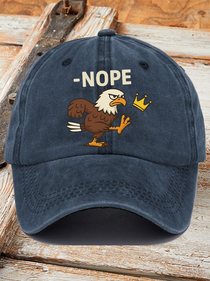🔥Buy 3 Get 15% Off🔥Unisex Retro No Kings In America Eagle Crown Nope Print Baseball Cap