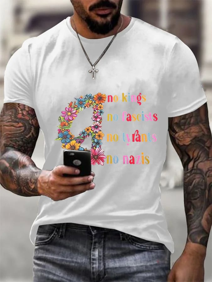 🔥Buy 3 Get 15% Off🔥Men's stylish casual FDT Reject King Tiger printed T-shirt