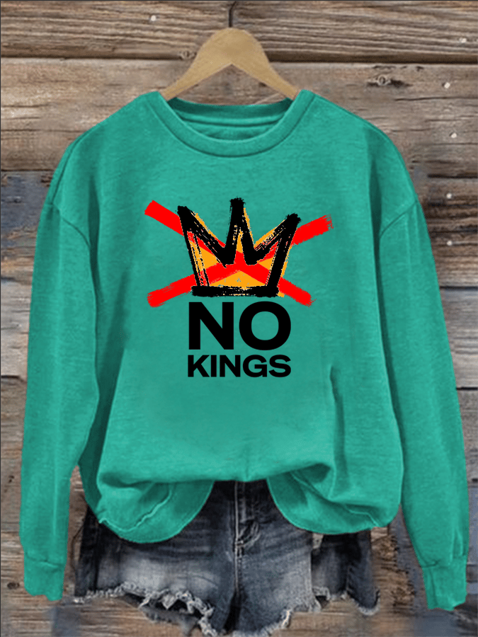 🔥Buy 3 Get 15% Off Women's America has No Kings Printed Casual Sweatshirt