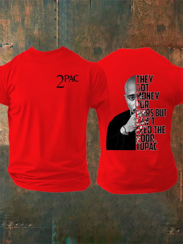 🔥Buy 3 Get 15% Off🔥Men's 2Pac Rapper Print T-Shirt