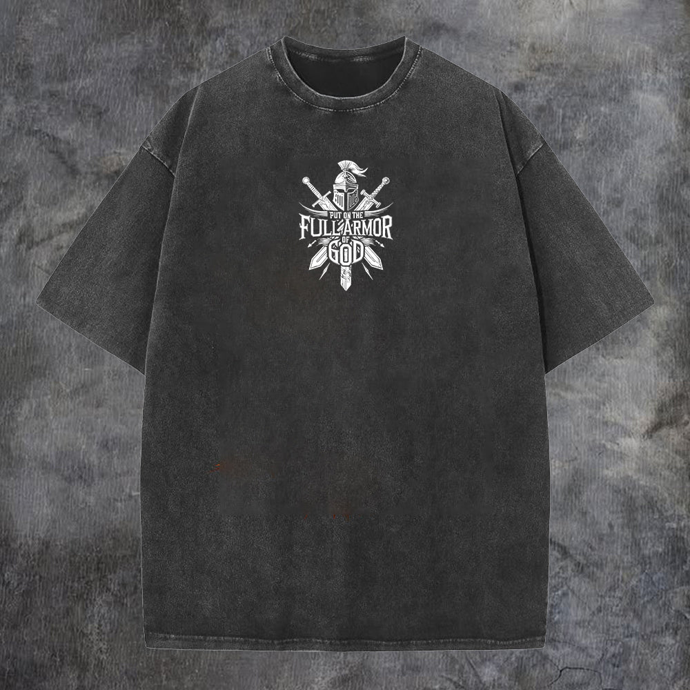 My Soul Is Untouchable The Blood Of Christ Has Bought My Name Printed Men's Washed Tee