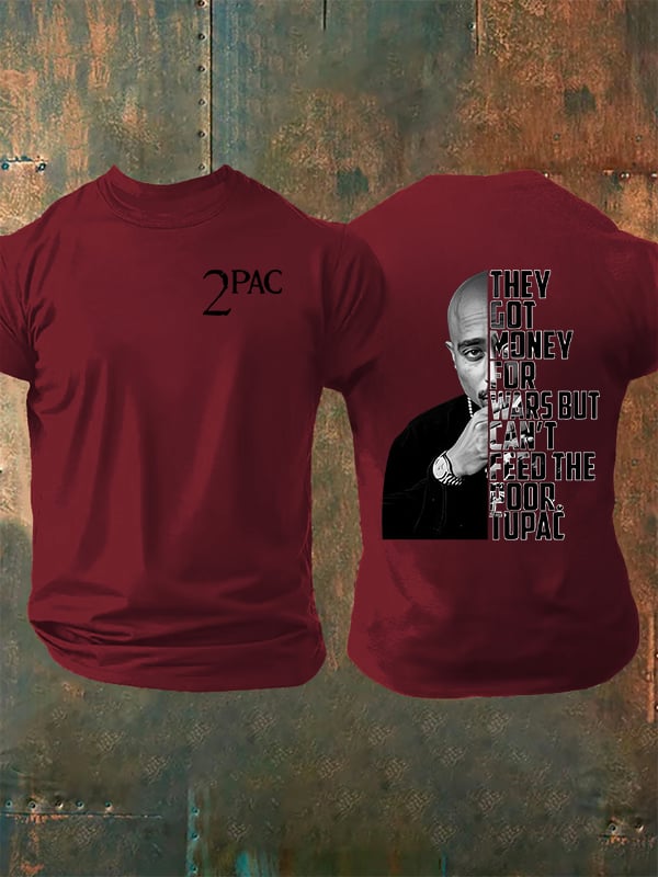 🔥Buy 3 Get 15% Off🔥Men's 2Pac Rapper Print T-Shirt