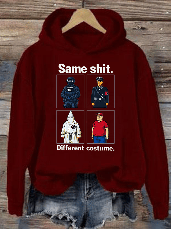 🔥Buy 3 Get 15% Off🔥Women's Same shit Different costume Print Hoodie
