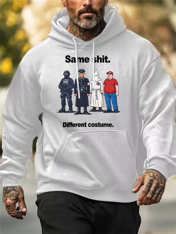 🔥Buy 3 Get 15% Off🔥Men's Same shit Different costume Print Hoodies