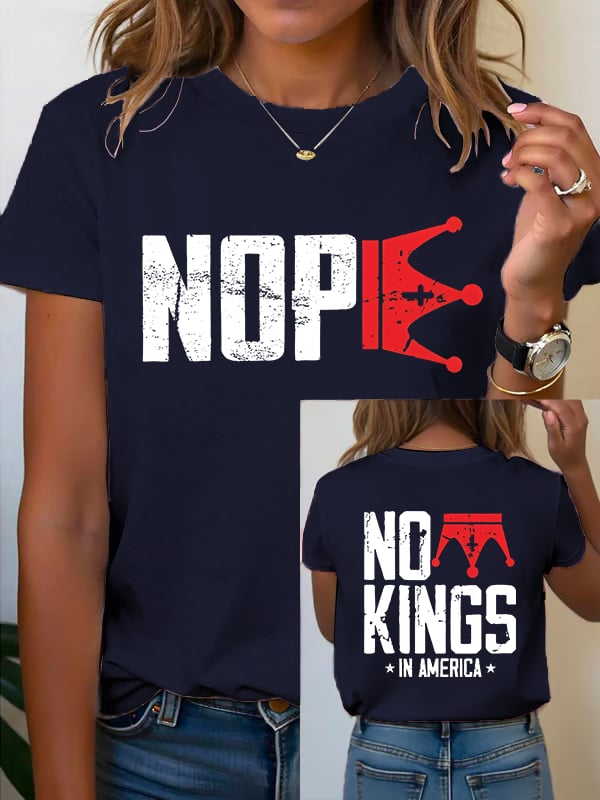🔥Buy 3 Get 15% Off Women's No Kings In America T-Shirt