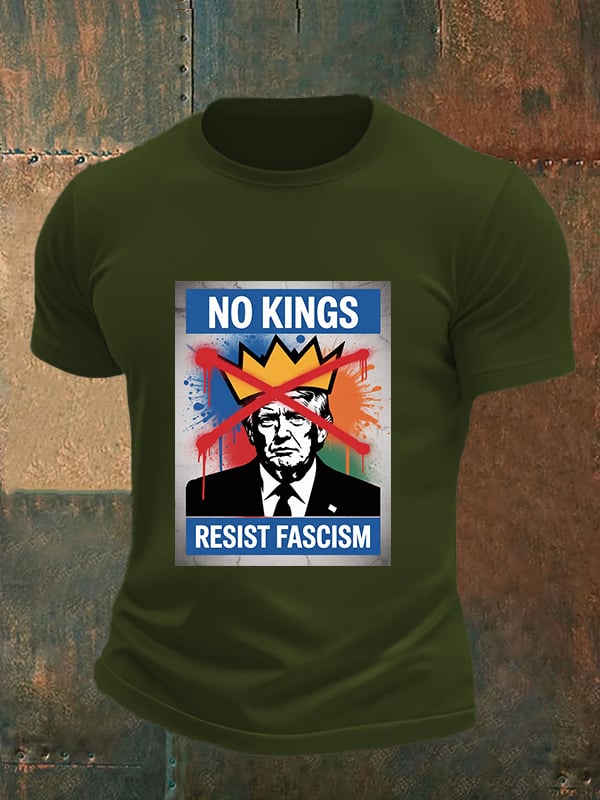 Men's NO KINGS RESIST FASCISM T-shirt