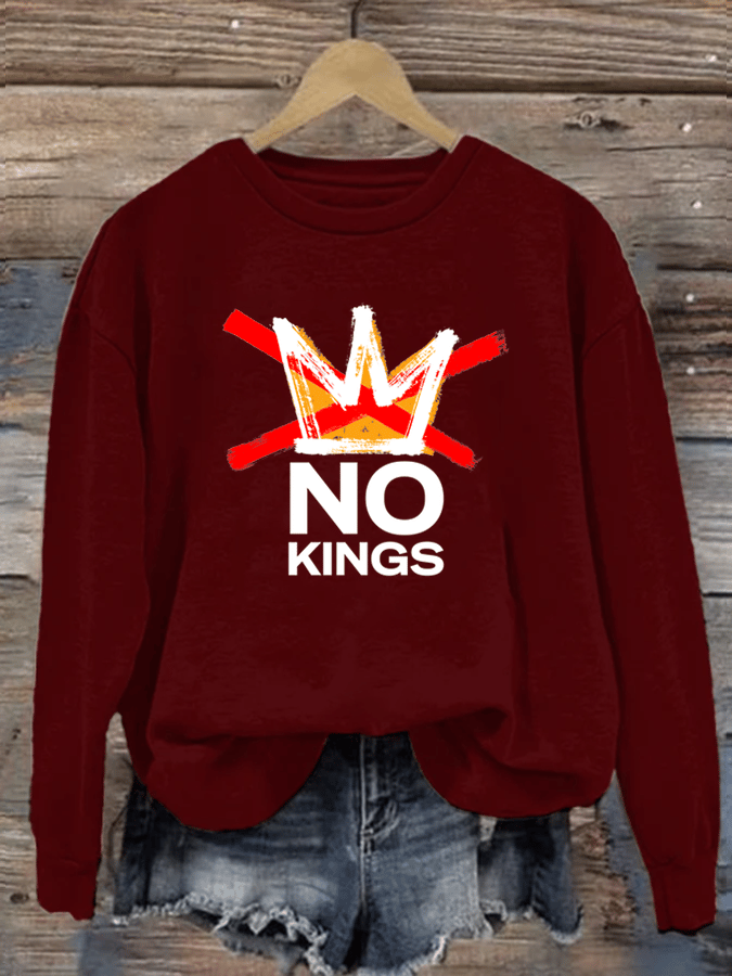 🔥Buy 3 Get 15% Off Women's America has No Kings Printed Casual Sweatshirt