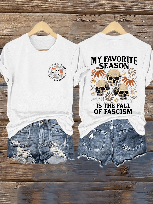 ๐ฅBuy 3 Get 15% Off๐ฅWomenโs MY FAVORITE SEASON Printed T-Shirt