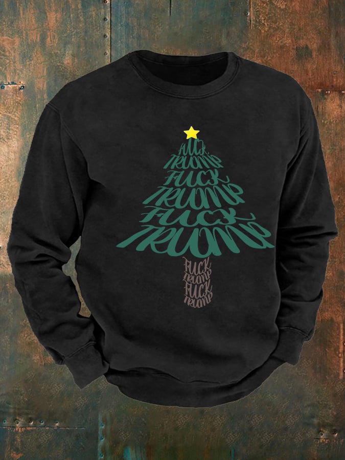 🔥Buy 3 Get 15% Off🔥Men's Funny Christmas Tree With fdt print Casual Sweatshirt