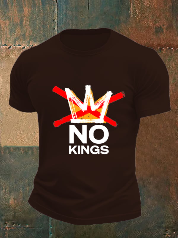 🔥Buy 3 Get 15% Off Men's no kings in America print T-Shirt