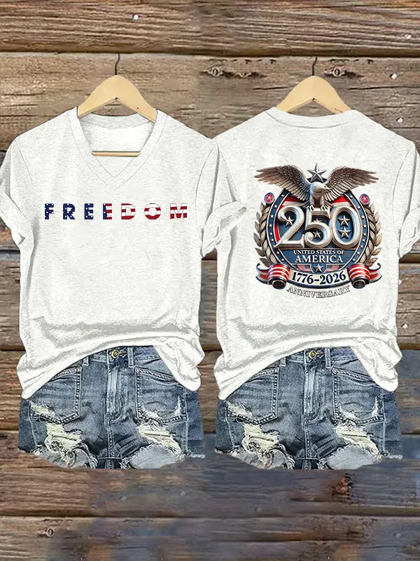 Women's FREEDOM Print T-Shirt
