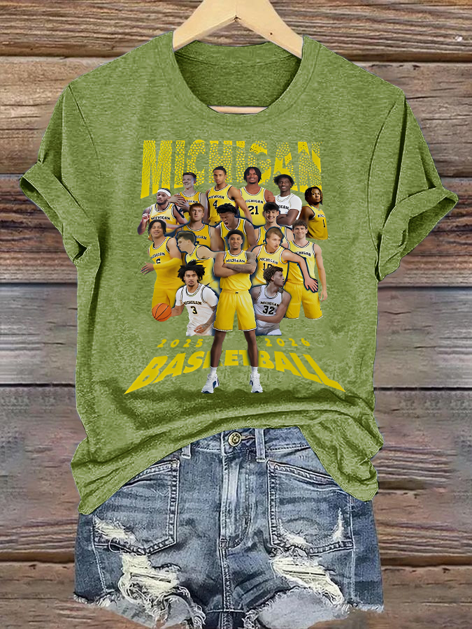 ๐ฅBuy 3 Get 15% Off๐ฅWomen's Michigan Wolverines Basketball 2025 2026 Shirt
