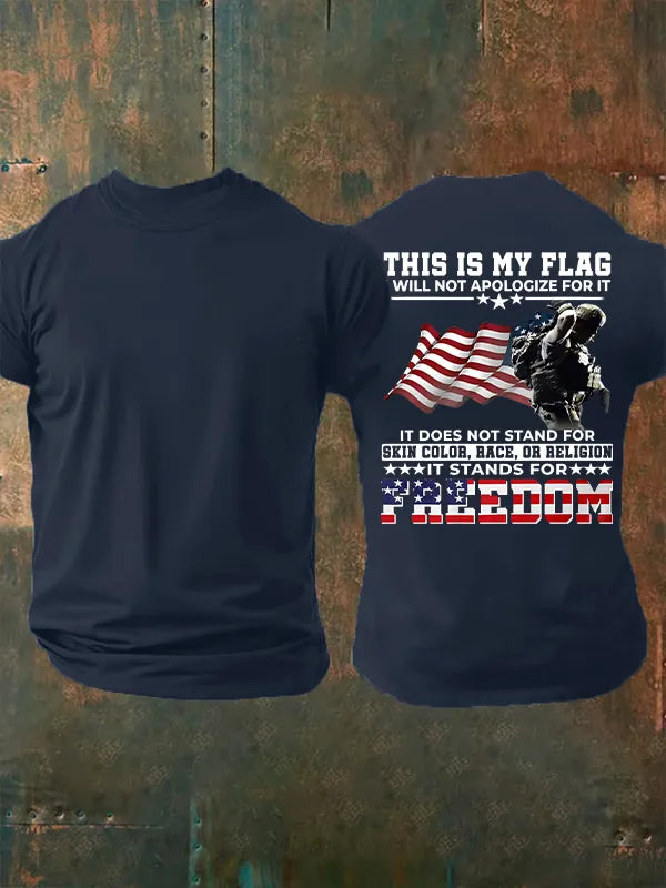 Men's THIS IS MY FLAG Print T-Shirt