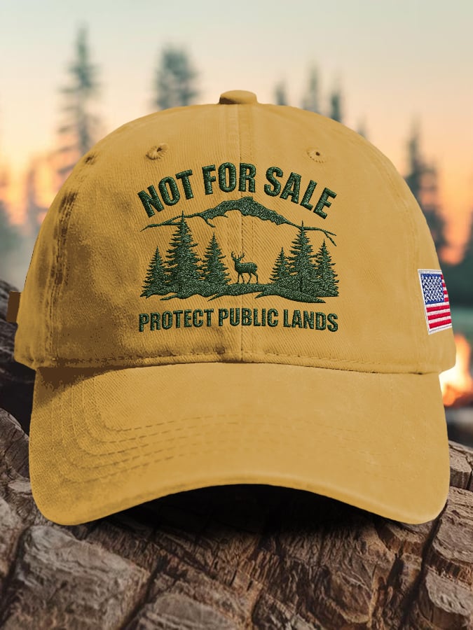 🔥Buy 3 Get 15% Off🔥Retro Resist Not For Sale Protect Public Lands Print Baseball Cap