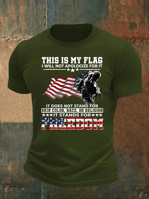 Men's THIS IS MY FLAG Print T-Shirt