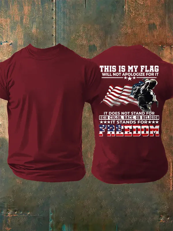 Men's THIS IS MY FLAG Print T-Shirt