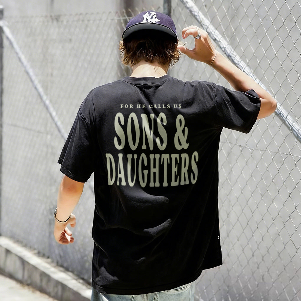 For He Calls Us. Sons & Daughters Printed Men's T-shirt