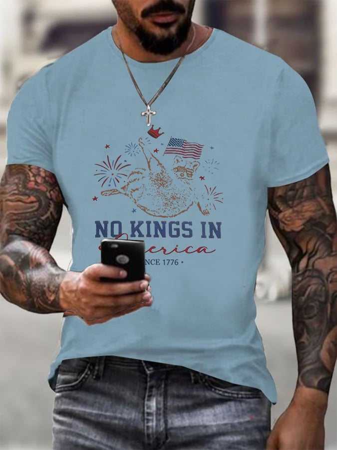 🔥Buy 3 Get 15% Off🔥Men's No King In America Printed T-Shirt