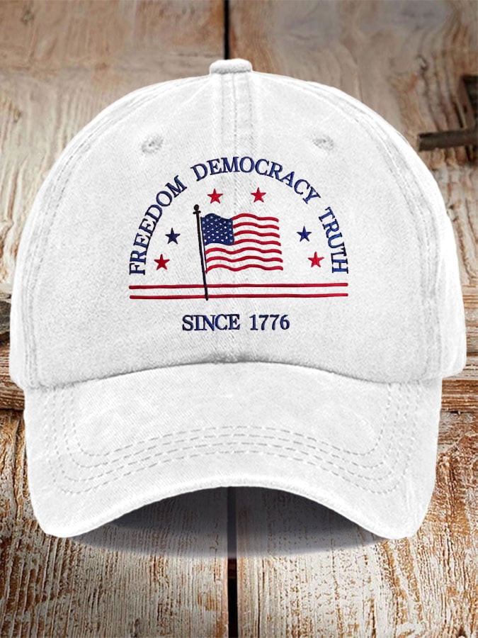 🔥Buy 3 Get 15% Off🔥Unisex 'FDT Freedom Democracy Truth,No Kings In America Since 1776' Printed Hat