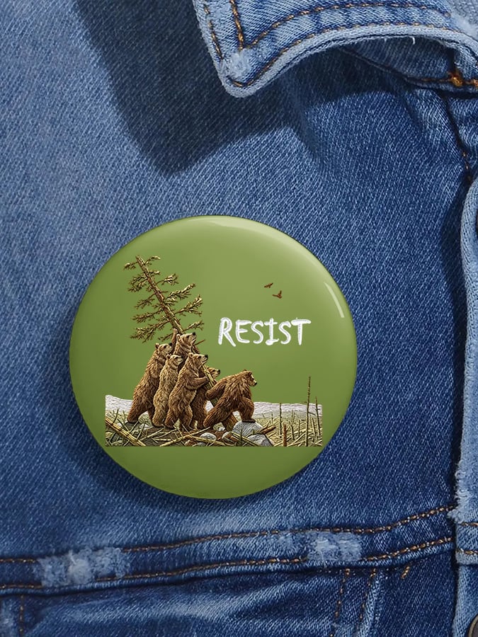 🔥Buy 3 Get 15% Off🔥Unisex Retro Save The Forest Bureau Pin-Back Button
